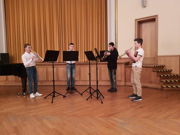 Trompeten-Quartett mit Maximilian Engel, Jannes Henning, Chris-Nor-Schleer und Leon Richter