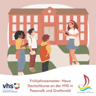 Frühjahrssemester: Neue Deutschkurse an der VHS in Pasewalk und Greifswald